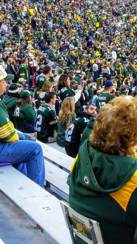 Packer fans in the stands