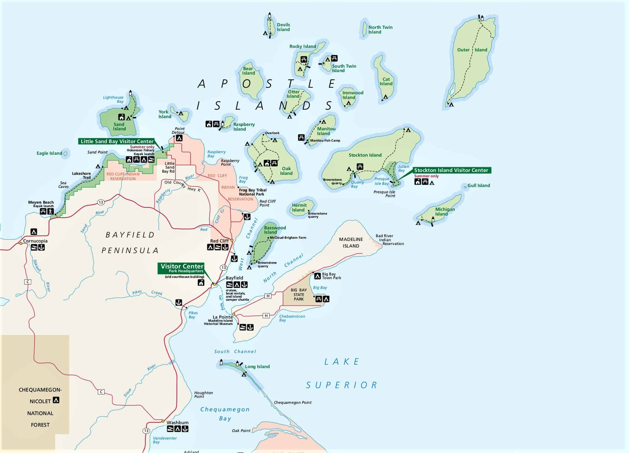 NPS_apostle-islands-map (2) | Travel & Lifestyle Blog