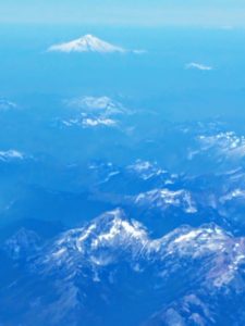 Looking out the plane window